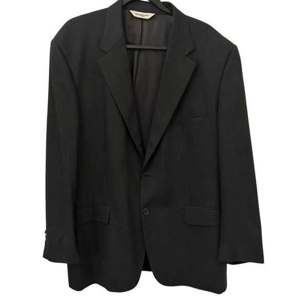 Pronto Uomo 46R Gray 100% Wool Mens Blazer Suit Jacket Sport Coat Italy Classic - Picture 1 of 15